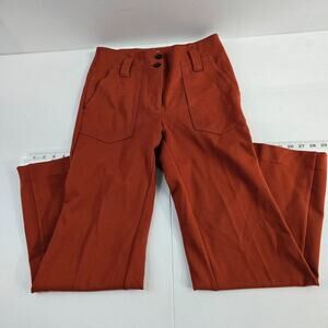 Maeve Anthropologie dress pants wide leg flare red/orange womens size 2 6657